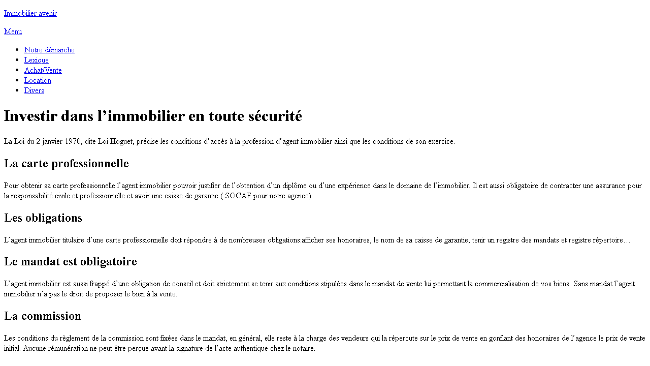 Capture d'écran de http://immobilier-avenir.com/